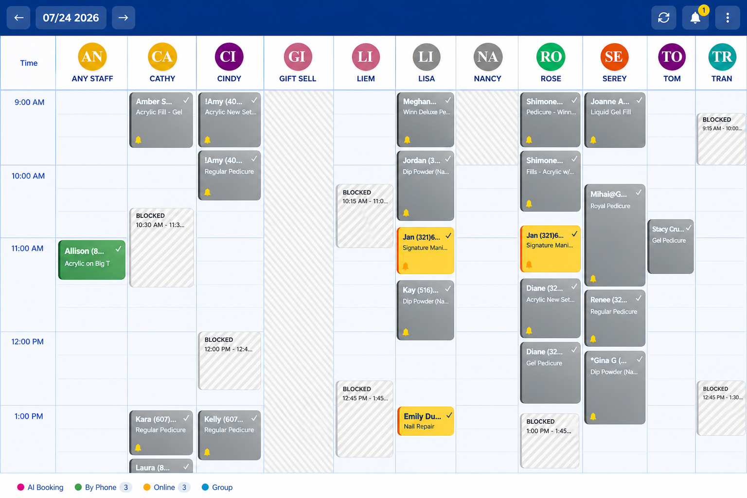 AI Booking preview