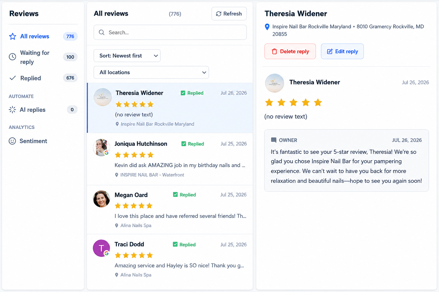AI Google Review preview